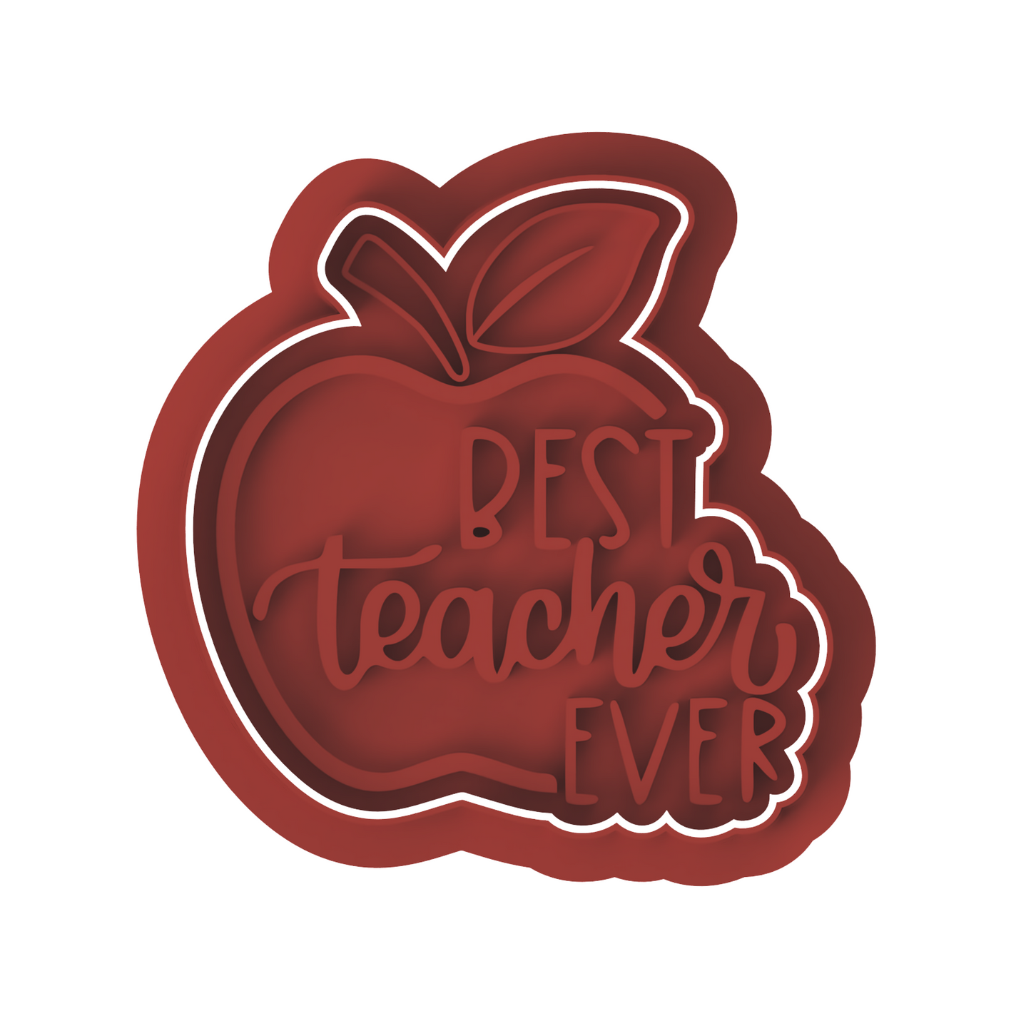 Apple Best Teacher Ever cutter and stamp