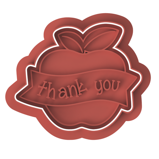 Thank You Apple cutter and stamp