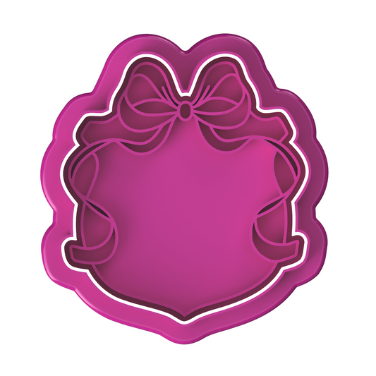 Nameboard Plaque - Bow V1 Cookie Cutter & Stamp Set