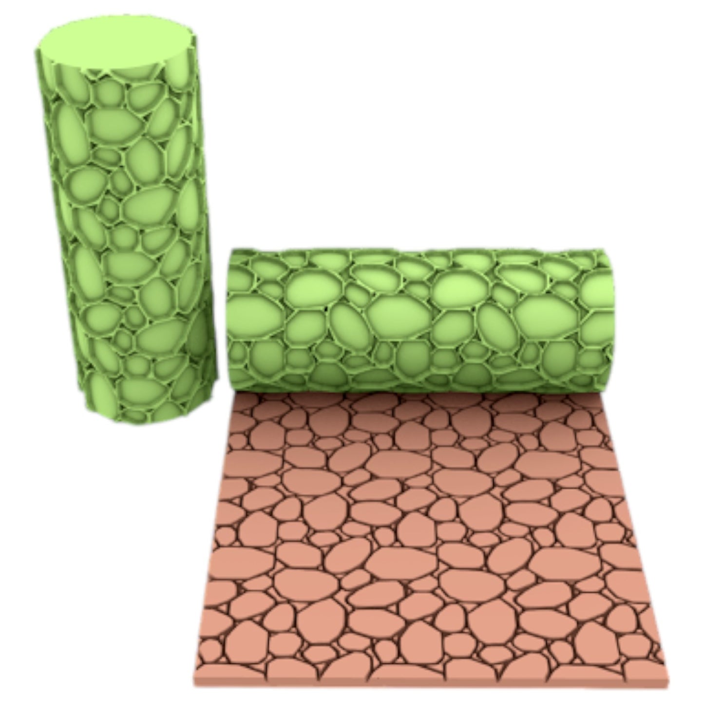 Textured Roller - Concrete Gravel Road 1