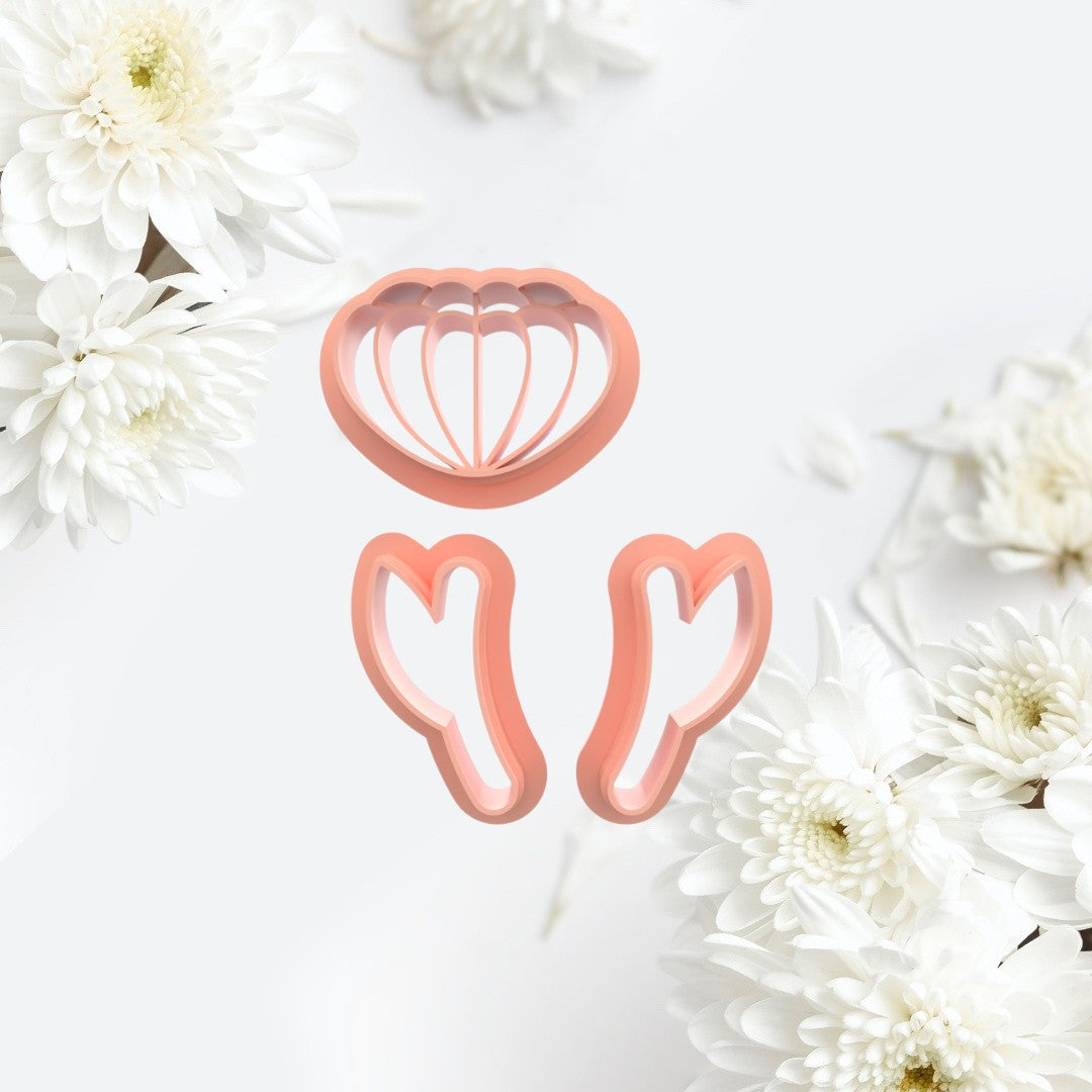 Flower 130 and Stem (2) Cutter and imprint