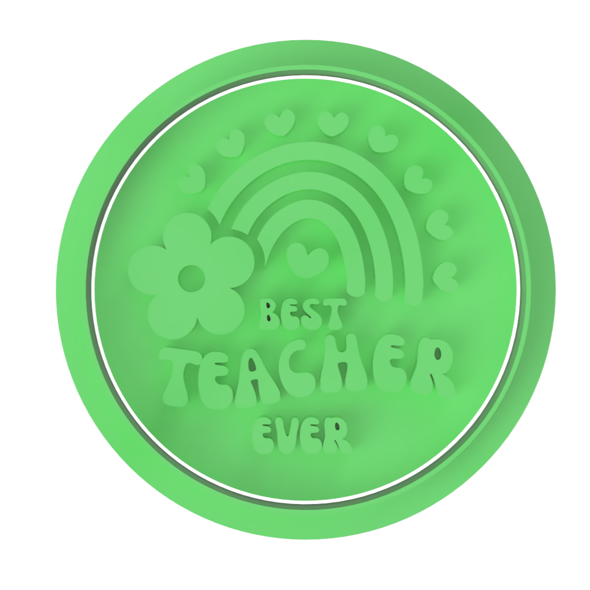 Groovy Best Teacher Ever stamp