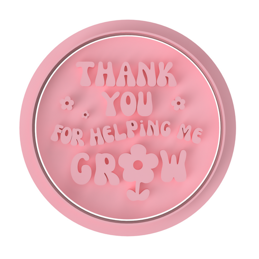 Groovy Thank you for Helping me grow stamp