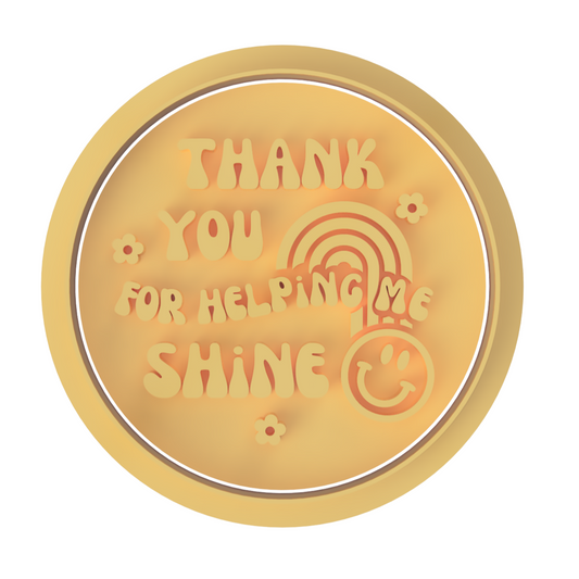 Groovy Thank you for Helping me shine stamp