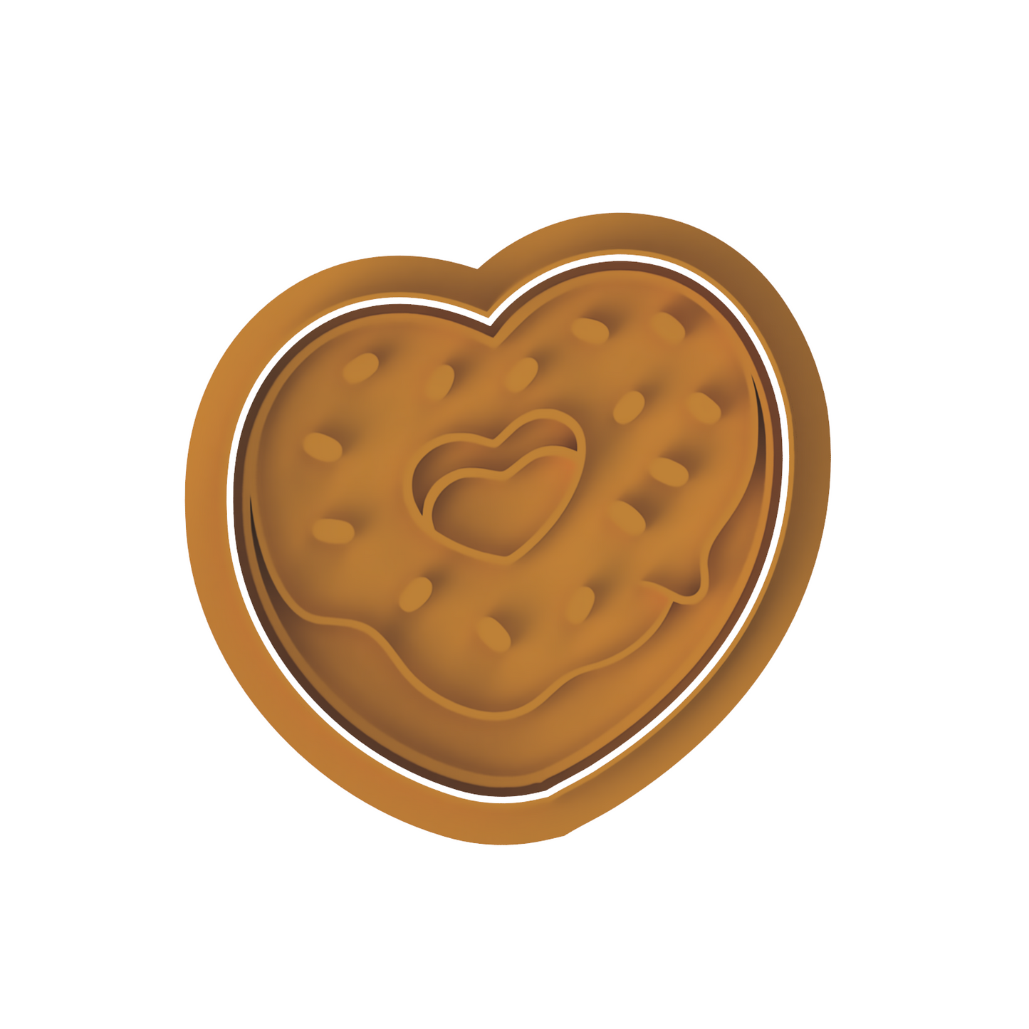Donut Heart V1 Cutter and stamp