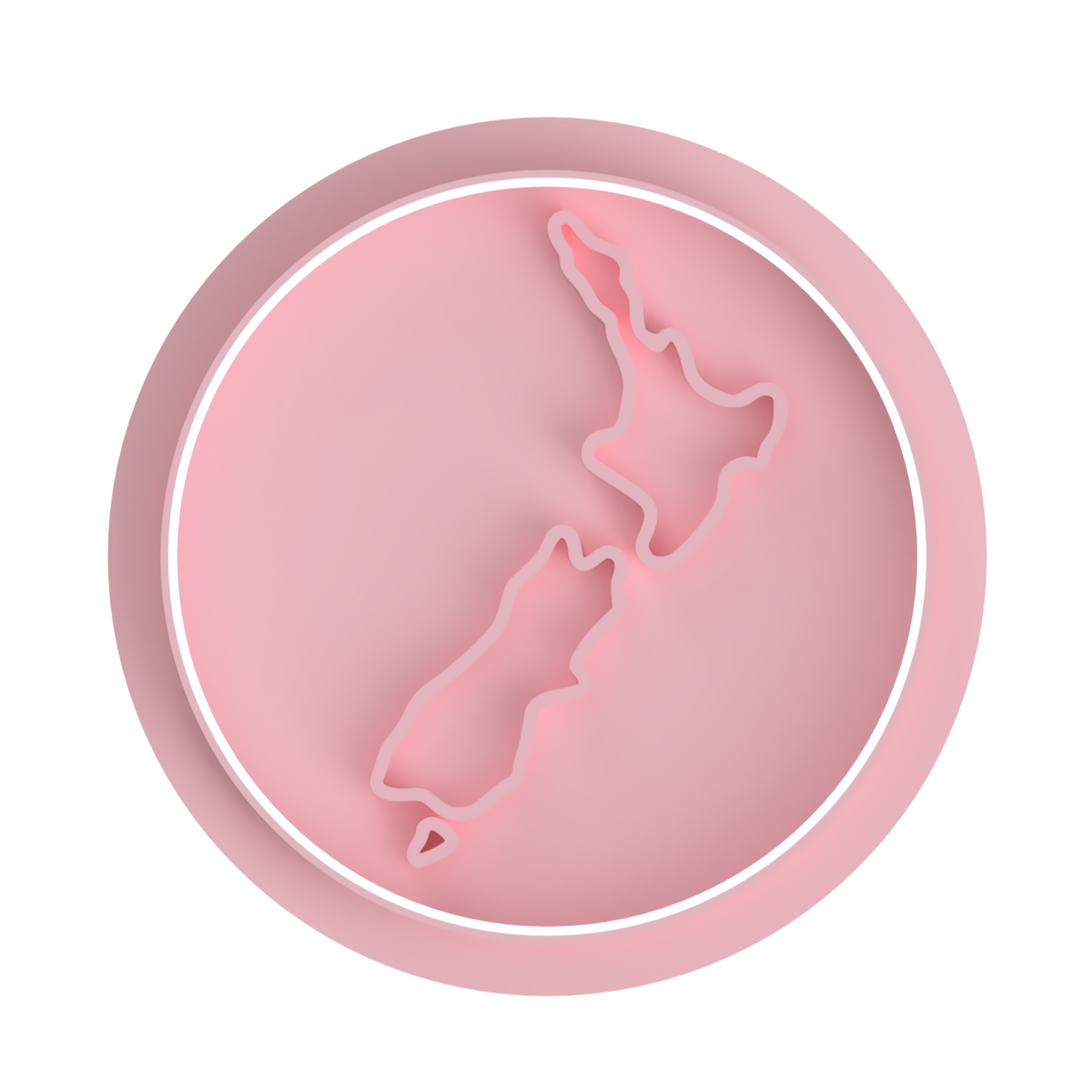 New Zealand Map Outline V1 Stamp only