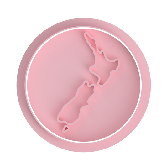 New Zealand Map Outline V1 Stamp only