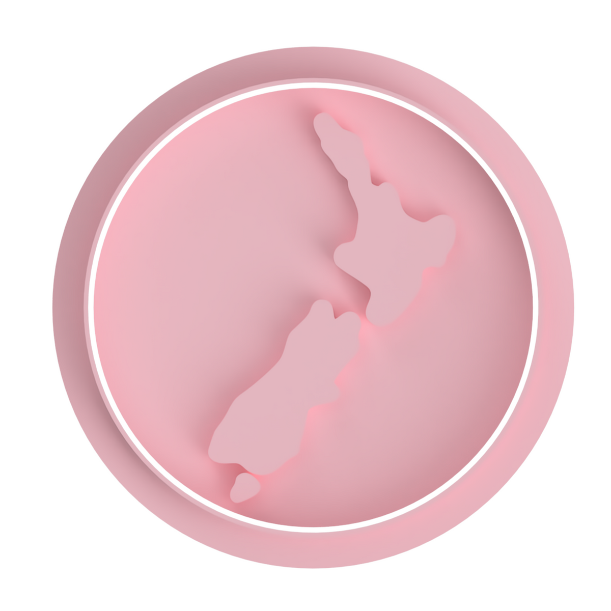 New Zealand Map Outline V2 Stamp only