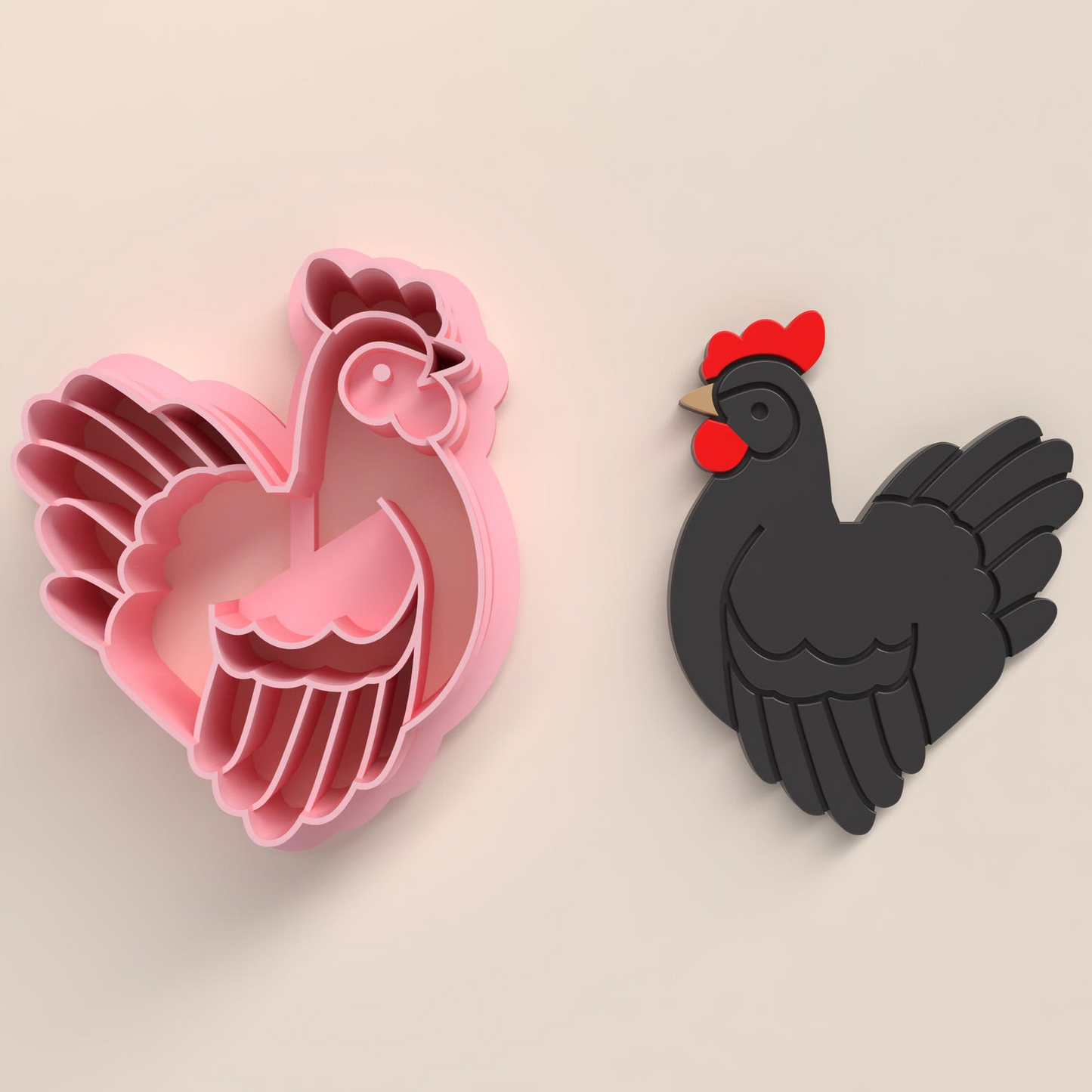 Rooster Cutter and imprint