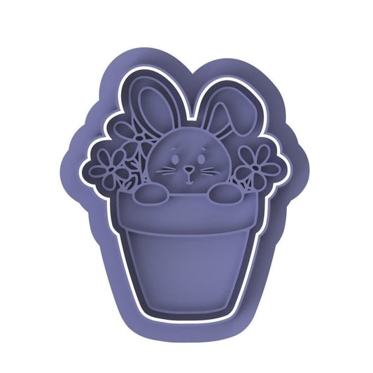 Bunny Hiding Cutter and Stamp - Chickadee