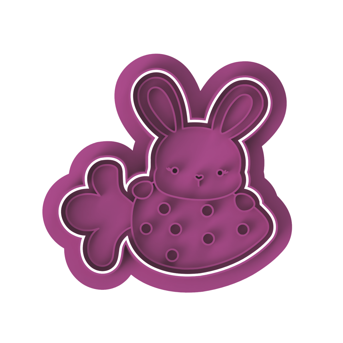 Bunny with a Carrot Cutter and Stamp