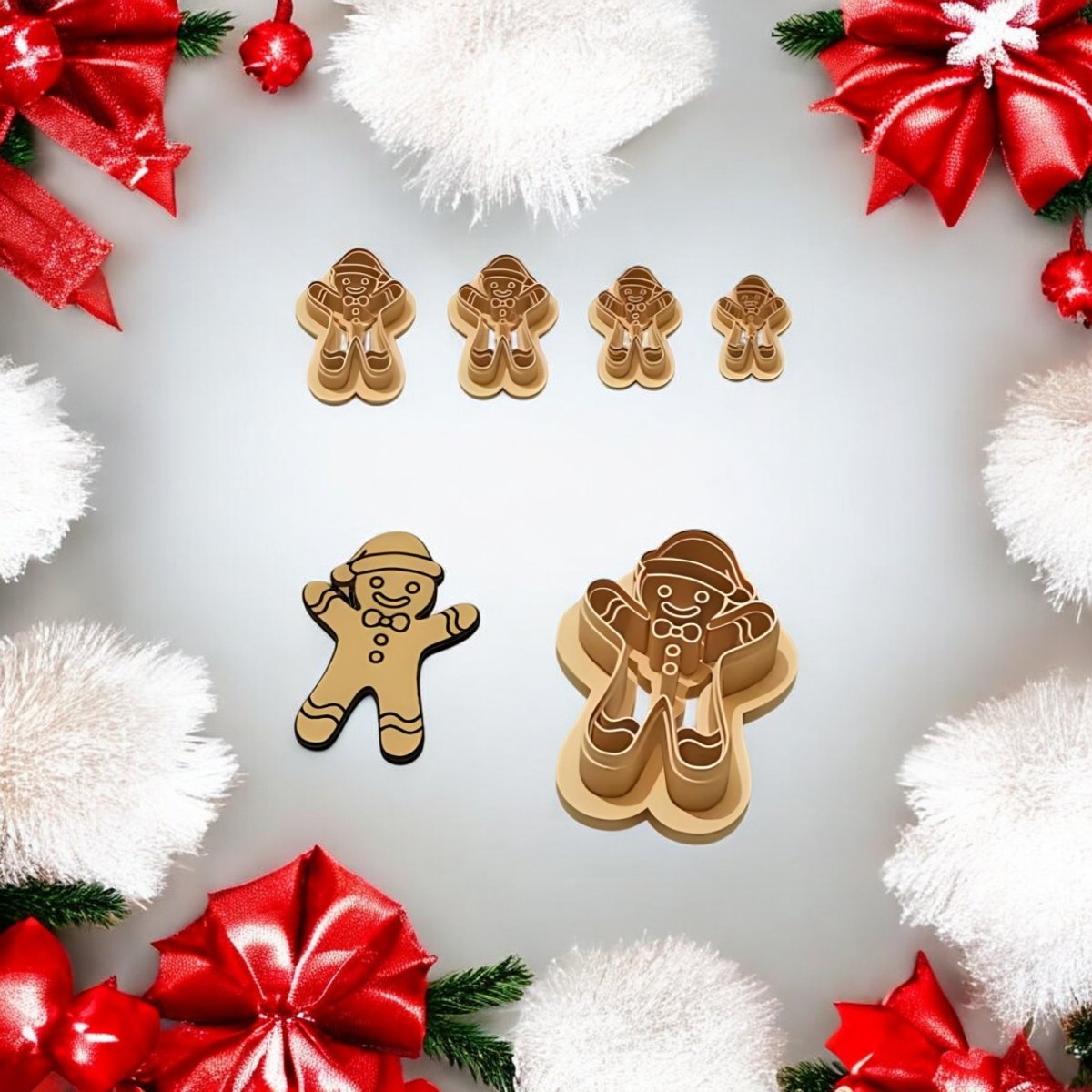 Gingerbread man Cutter with Imprint - Chickadee