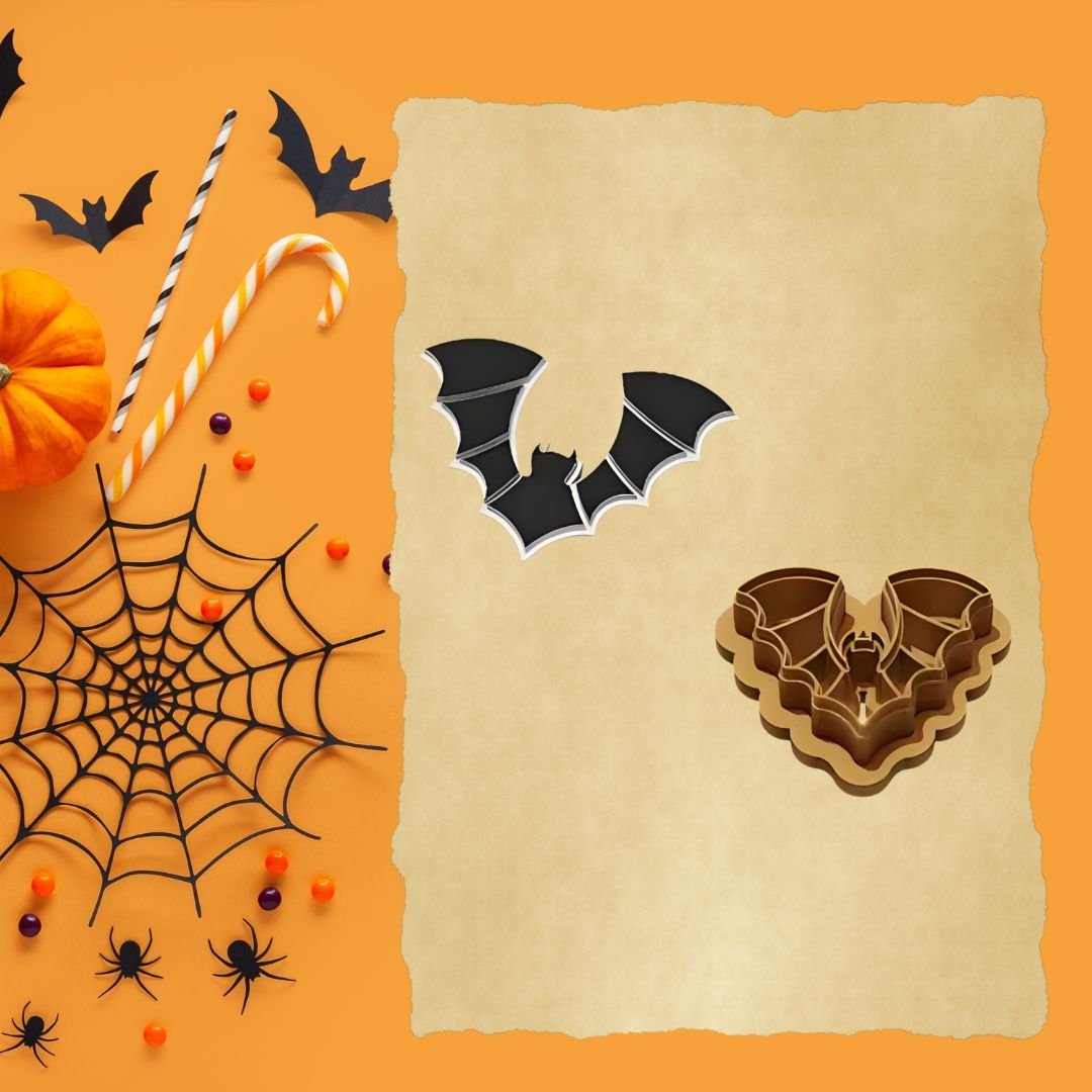 Halloween Bat Mini Cutter with Imprint - Chickadee