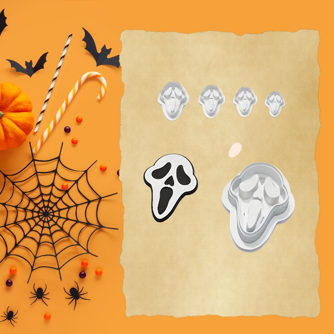 Halloween Scream Face Mini Cutter with Imprint - Chickadee