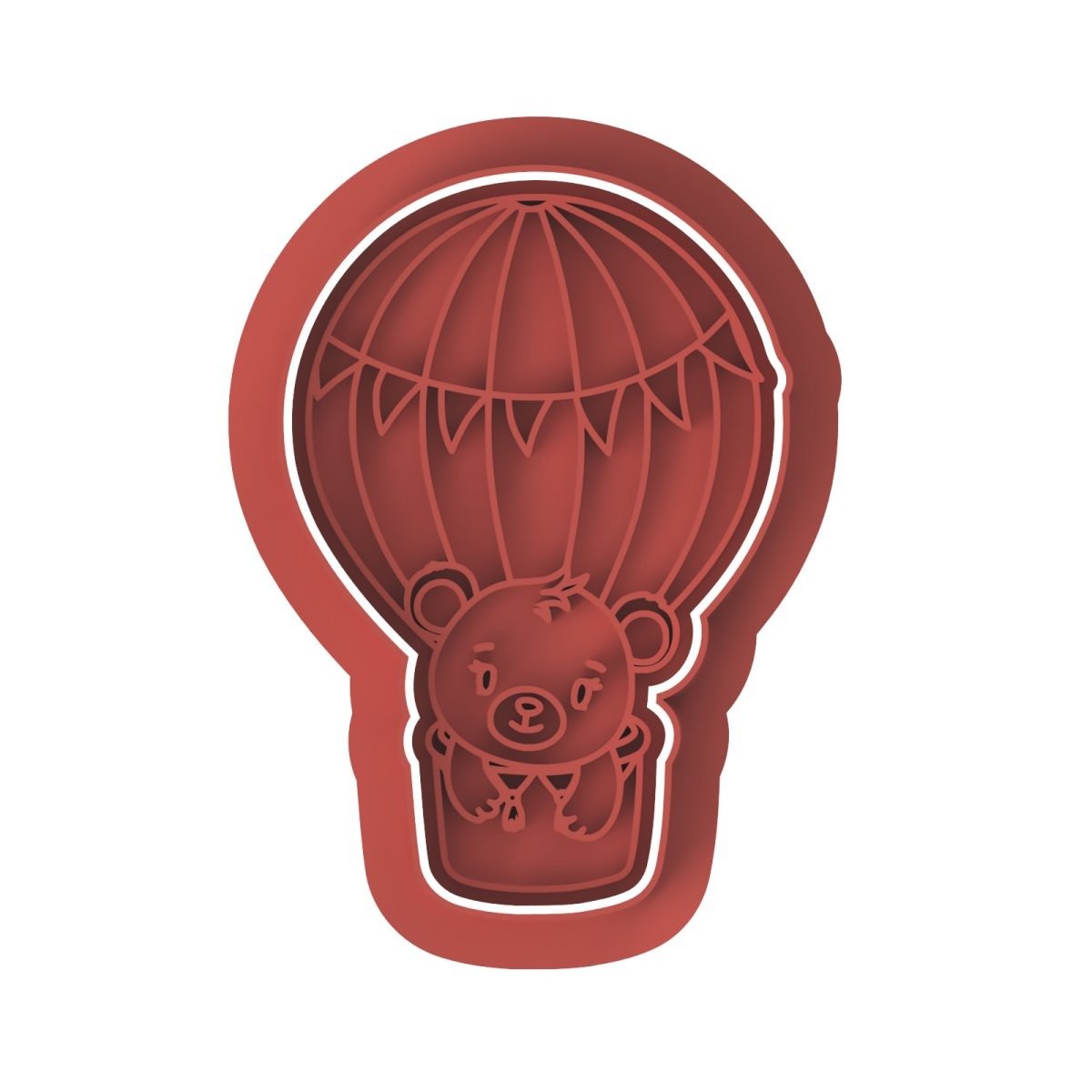 Hot Air Balloon with Bear V2 Cutter and Stamp - Chickadee