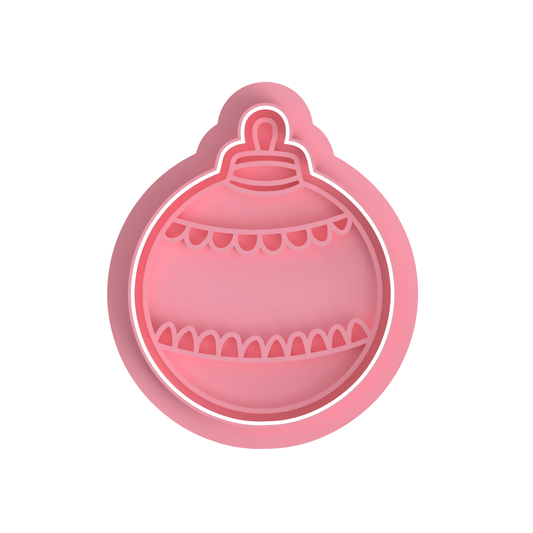 Ornament V1 cutter and stamp - Chickadee
