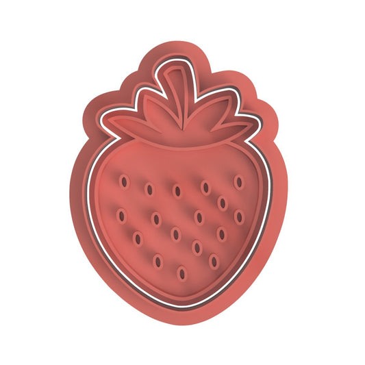 Strawberry V1 Cutter and stamp - Chickadee