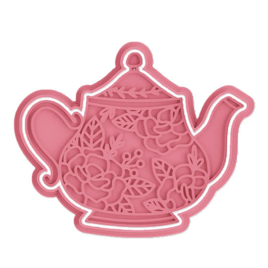 Tea Pot V1 Cutter and stamp - Chickadee