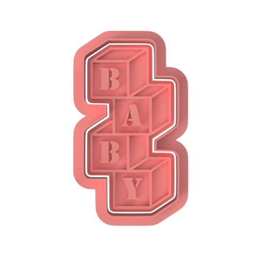 Baby Blocks Cutter and stamp - Chickadee