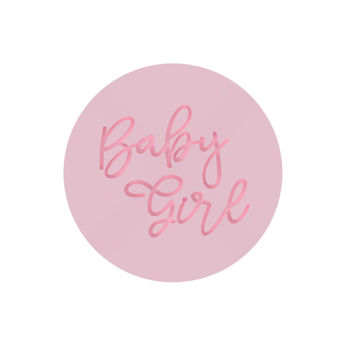 Baby Girl Raised Stamp V3 only - Chickadee