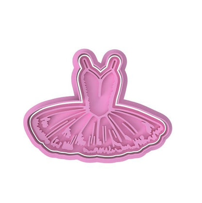 Ballerina dress cutter with stamp - Chickadee