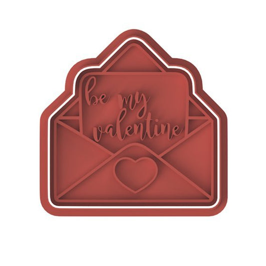 Be My Valentine Letter Cutter and Embossed stamp - Chickadee