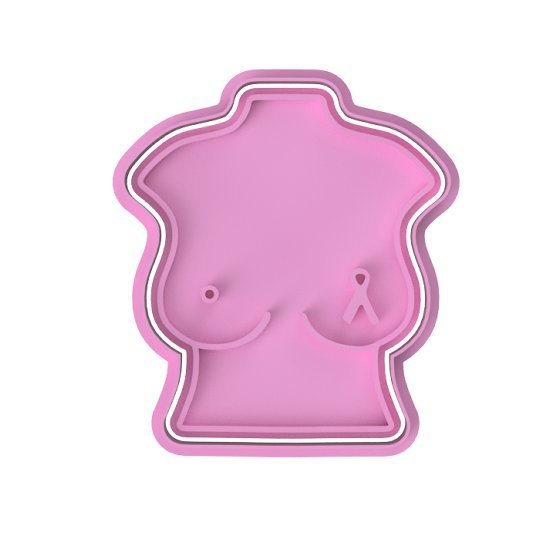 Breast Cancer Cutter and Stamp - Chickadee