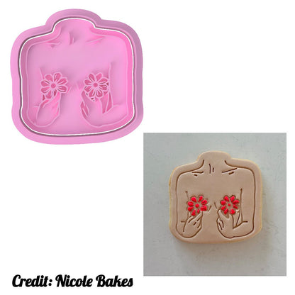 Breast Cancer V2 Cutter and Stamp - Chickadee