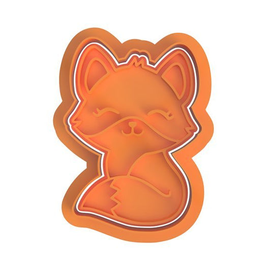 Cute Fox Cutter and Embossed stamp - Chickadee