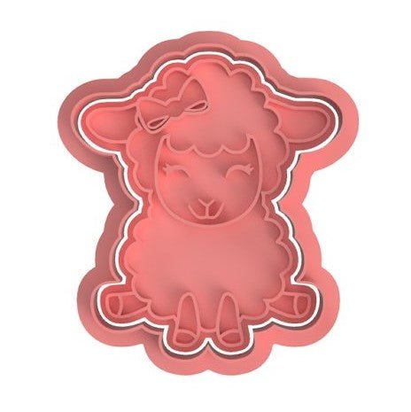 Cute Sheep Cutter and Stamp - Chickadee