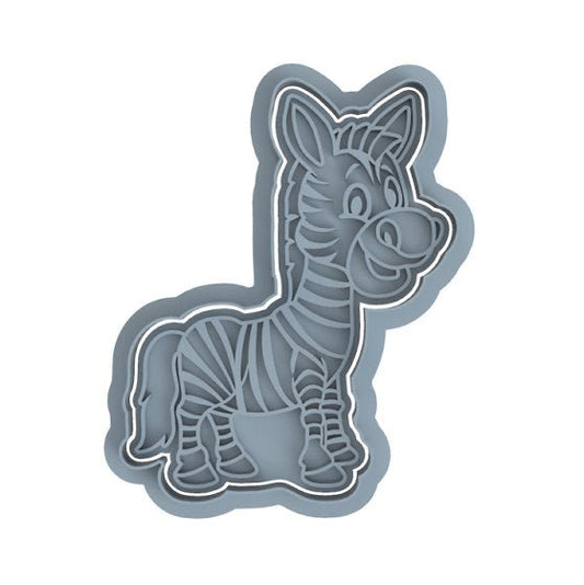 Cute Zebra Cutter and Embossed stamp - Chickadee
