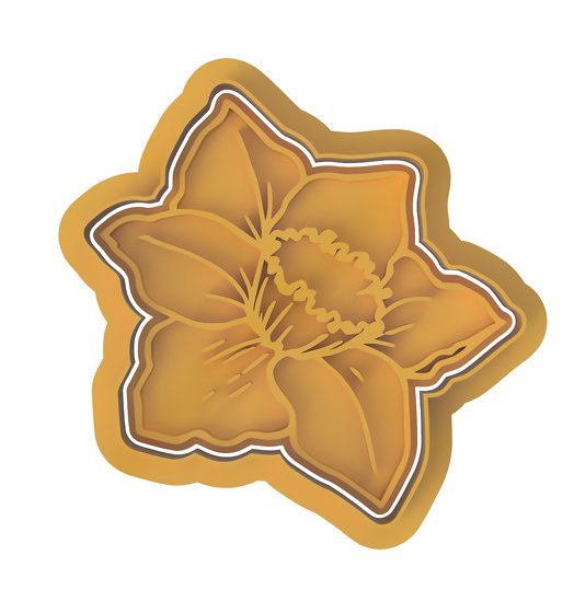 Daffodil Flower V4 cutter and stamp - Chickadee