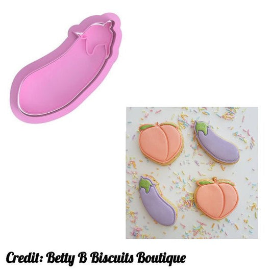 Eggplant Cutter and stamp - Chickadee