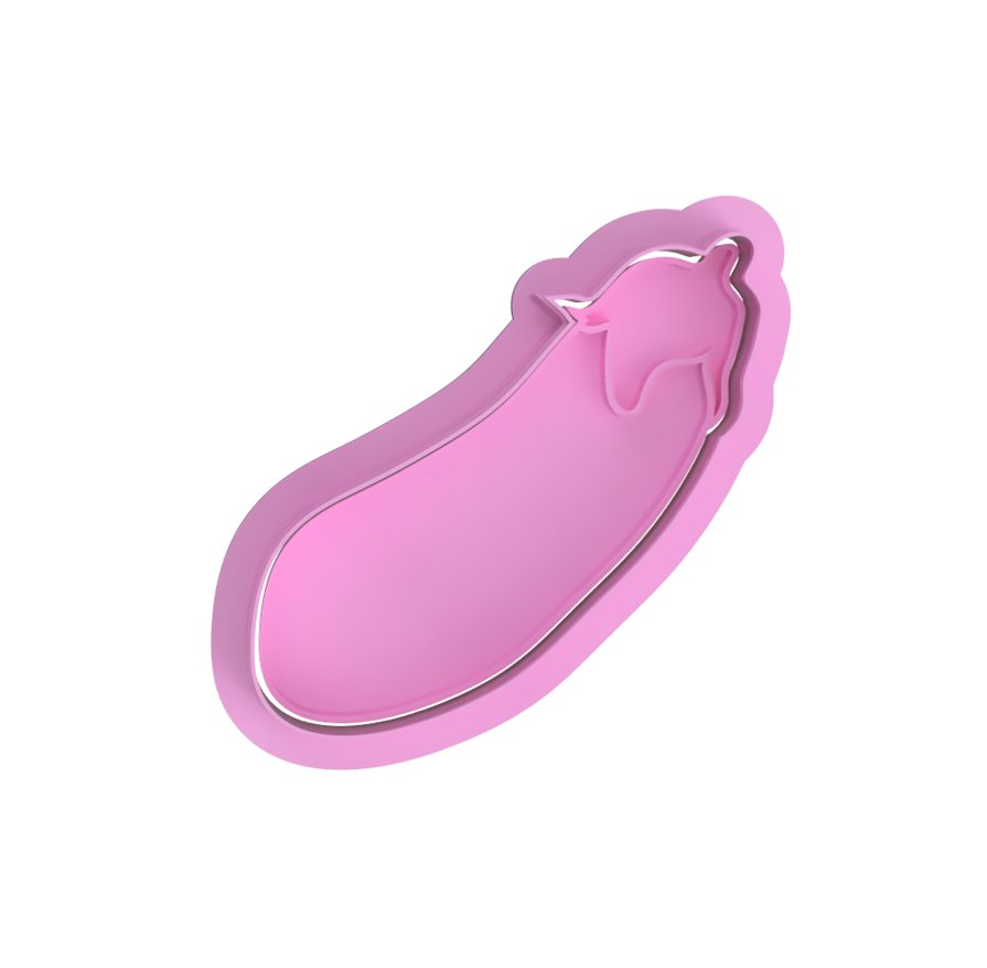 Eggplant Cutter and stamp - Chickadee