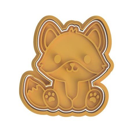 Fox Baby Cutter and Embossed stamp - Chickadee