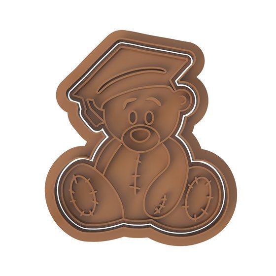 Graduate Bear Cutter and stamp - Chickadee