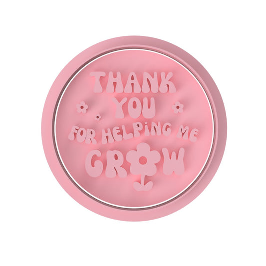 Groovy Thank you for Helping me grow stamp - Chickadee