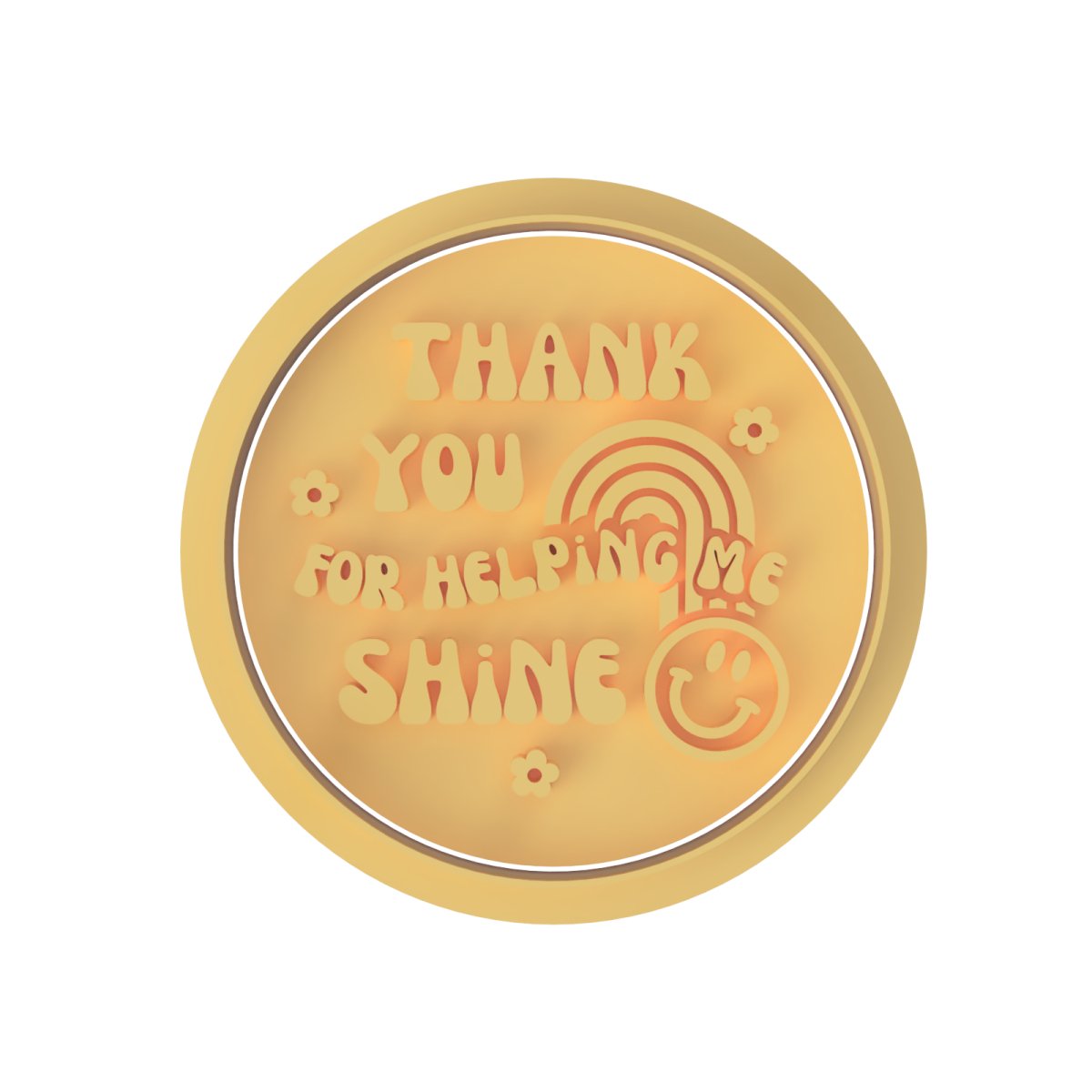 Groovy Thank you for Helping me shine stamp - Chickadee