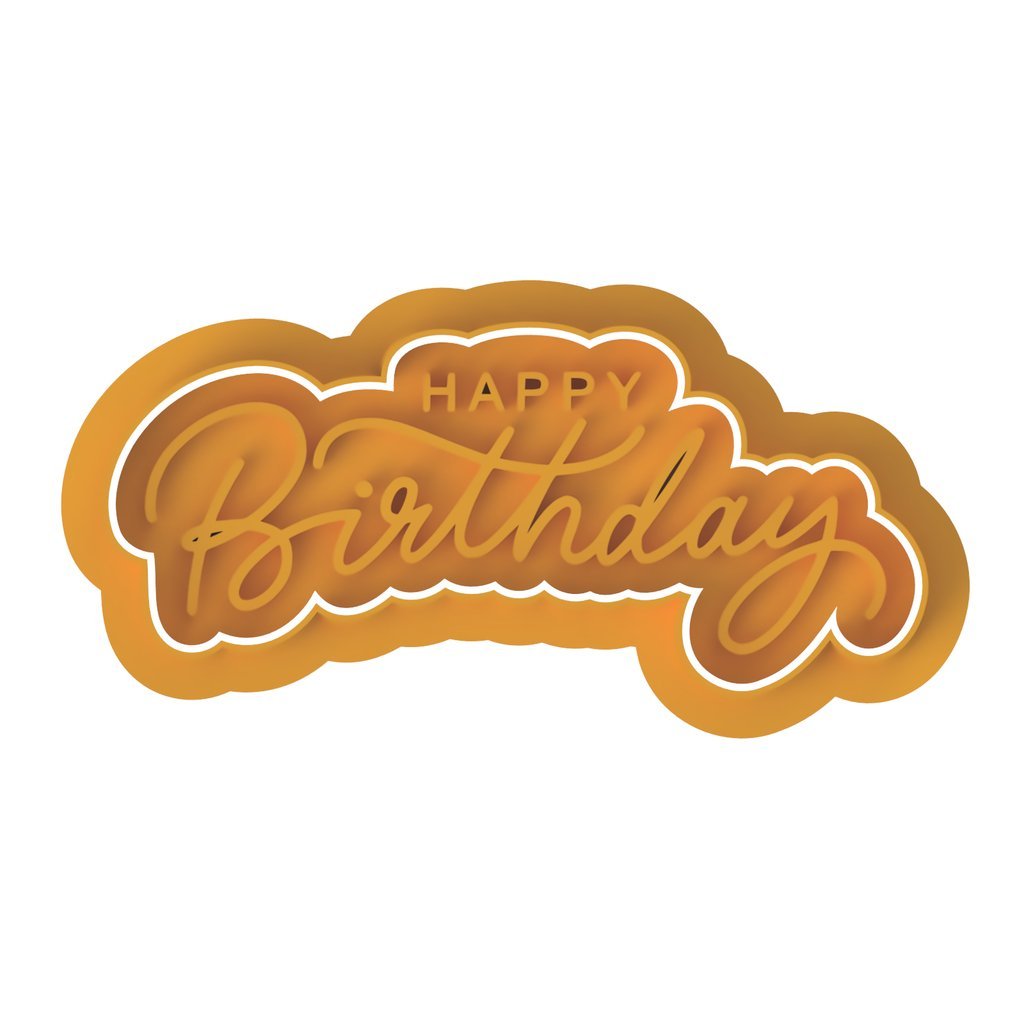 Happy Birthday V10 cutter and stamp - Chickadee