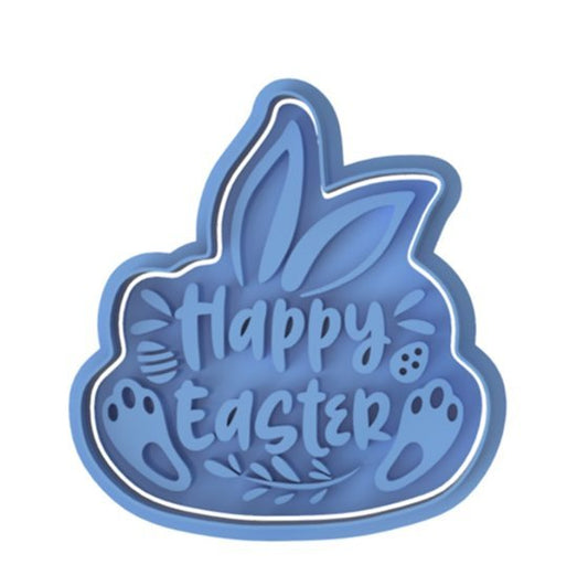 Happy Easter Bunny V1 Cutter and Stamp - Chickadee