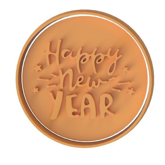 Happy New Year V1 Stamp only - Chickadee