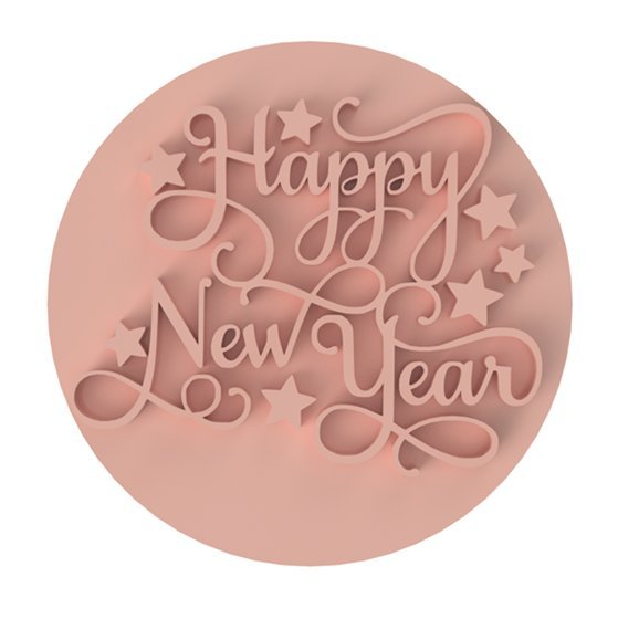 Happy New Year V2 Stamp only - Chickadee
