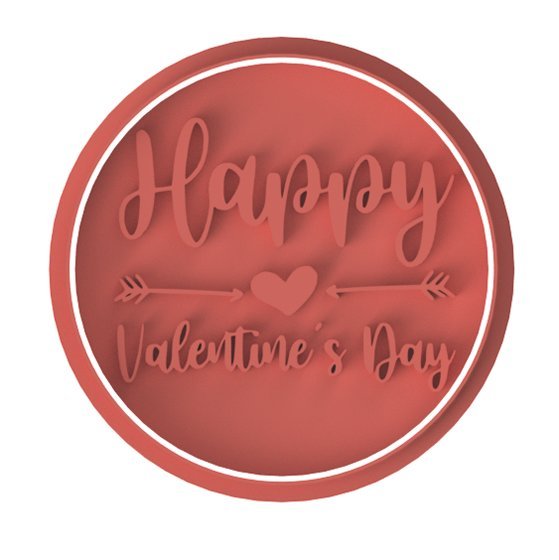 Happy Valentine V4 stamp only - Chickadee