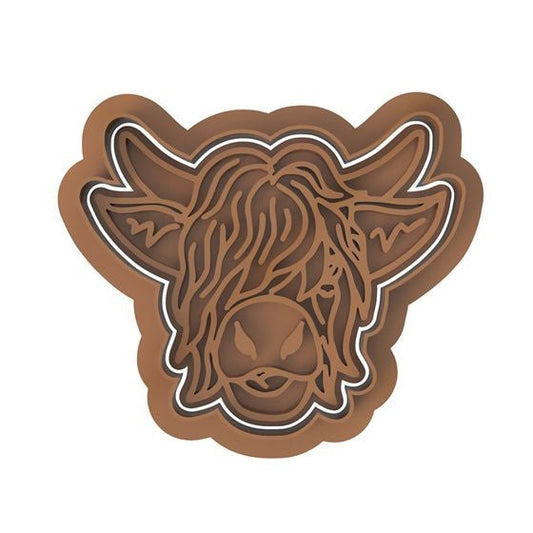 Highland Cow Cutter and Stamp - Chickadee