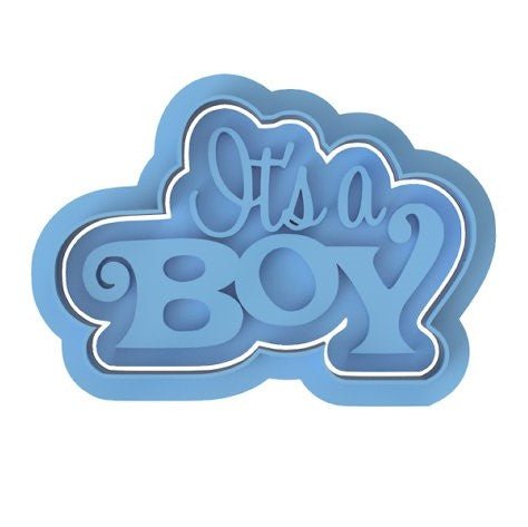It's a Boy Cutter and stamp - Chickadee