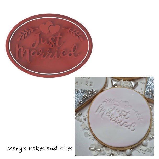 Just Married cutter and stamp - Chickadee