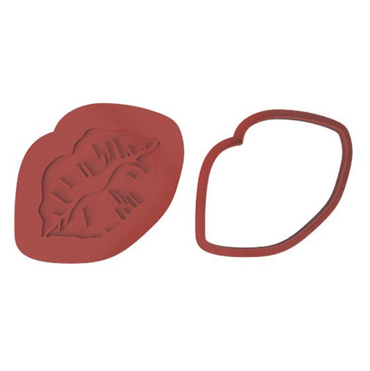 Lips V1 Cutter and Debossed stamp - Chickadee