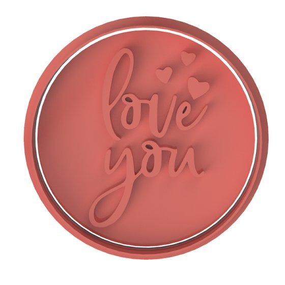 Love you stamp only - Chickadee