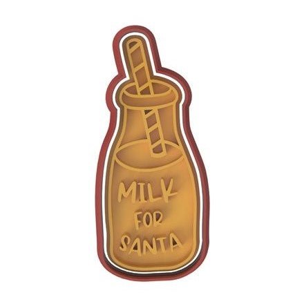 Milk for Santa Cutter and Stamp - Chickadee