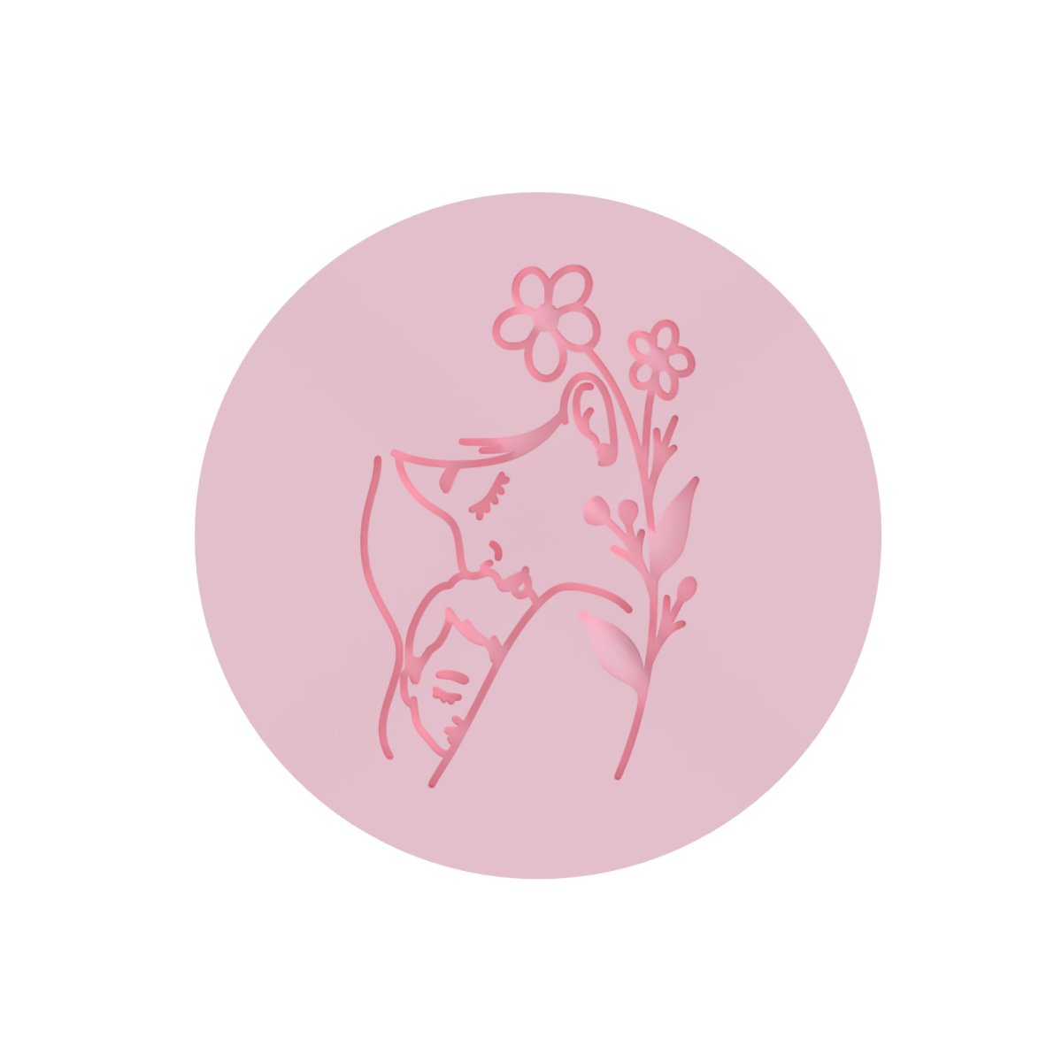 Mother and Baby V1 Raised Stamp only - Chickadee